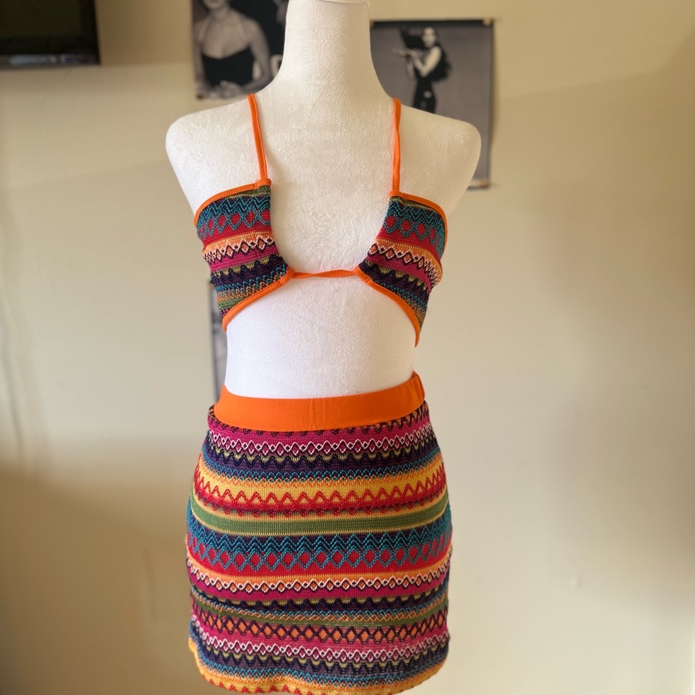 SHEIN Multicolor Striped Skirt